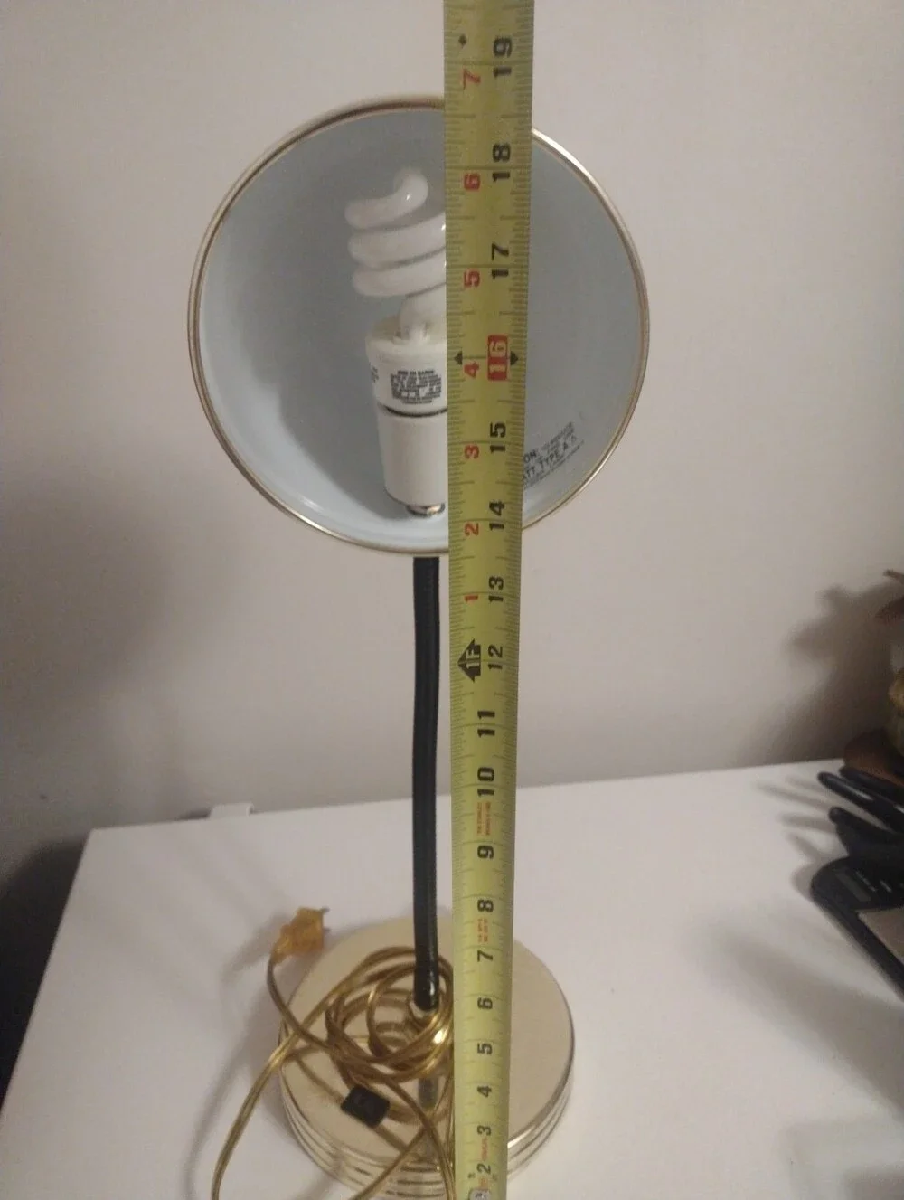 Cheyenne Brass Gooseneck Desk Lamp Vintage 1960s
